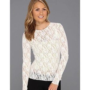 White lace See-thru Top-S